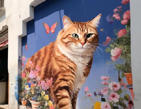  泰宁自己绘制有个性的手绘墙