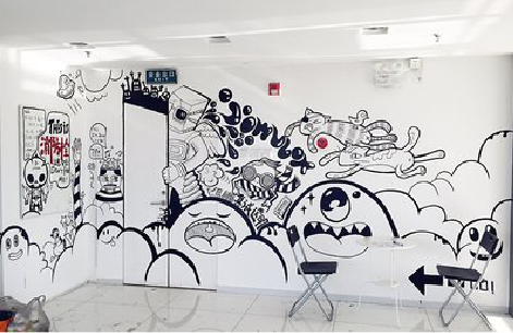  泰宁手绘墙并非传统涂鸦。